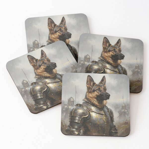 Item preview, German Shepherd Knight Armor Fantasy Art | Medieval War Dog Portrait | Noble Canine Warrior designed and sold by cr6zym1nd.