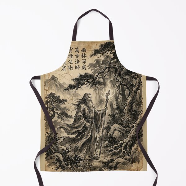 Item preview, Wise Wizard of the Mystic Woods Sumi-e Ink Wash designed and sold by DuckOddity.