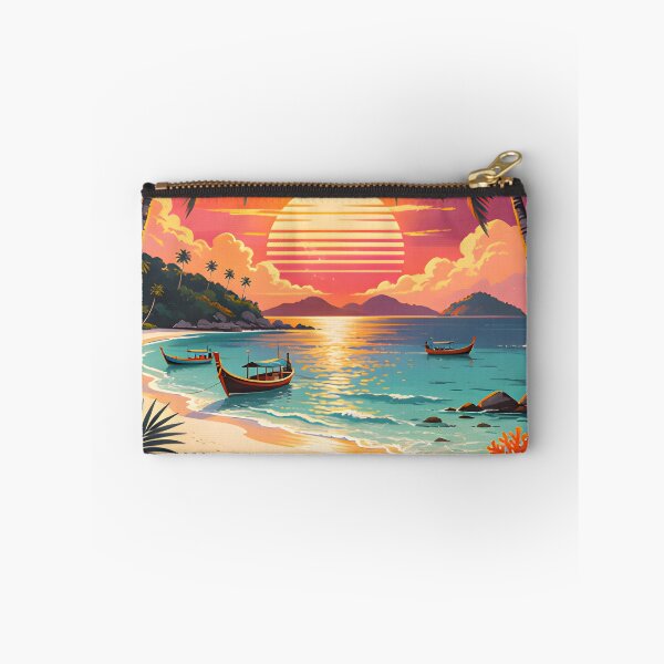 Item preview, Koh Lipe Thailand Retro Sunset Travel Poster – Andaman Sea Coastal Artwork designed and sold by Spirit of Siam.