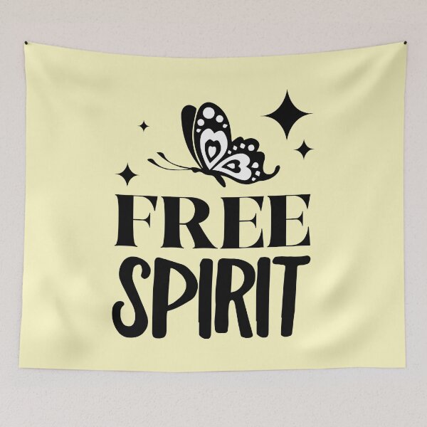Item preview, Free Spirit Butterfly Sparkle Typography designed and sold by VibeShift Studio.
