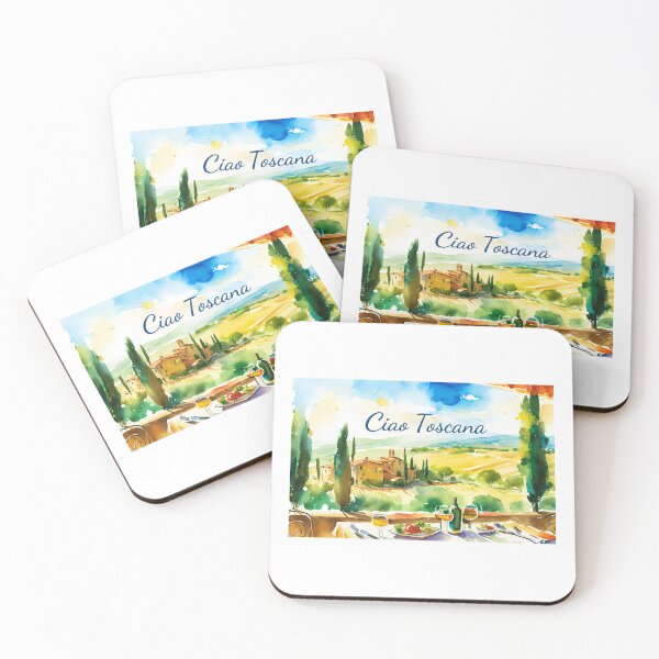 Artikelvorschau, Ciao Toscana Aquarell-Weinbergansicht entworfen und verkauft von Ramona-Gliga.