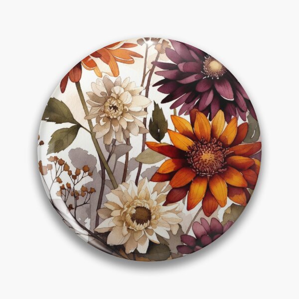 Item preview, Autumn Watercolor Floral Arrangement with Pumpkins - Fall Botanical Bouquet designed and sold by Darlin8888.