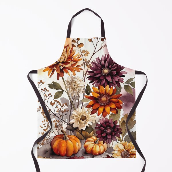 Item preview, Autumn Watercolor Floral Arrangement with Pumpkins - Fall Botanical Bouquet designed and sold by Darlin8888.