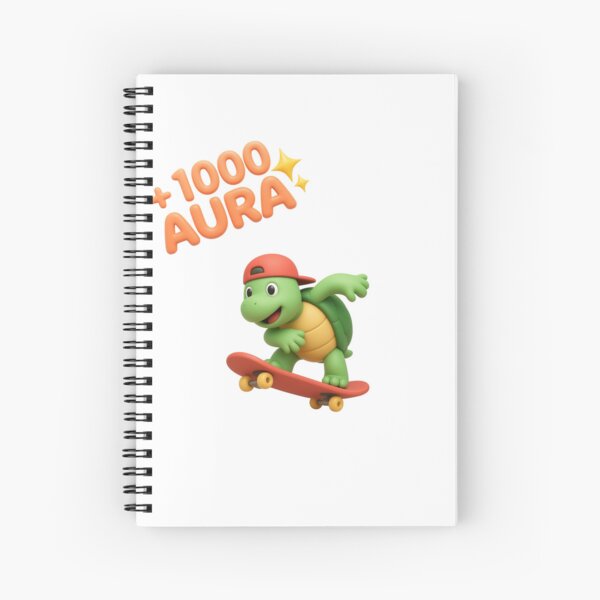 Item preview, 1000 Aura Cute 3D Skateboarding Turtle Sticker designed and sold by thazinart.