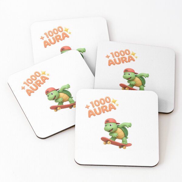 Item preview, 1000 Aura Cute 3D Skateboarding Turtle Sticker designed and sold by thazinart.