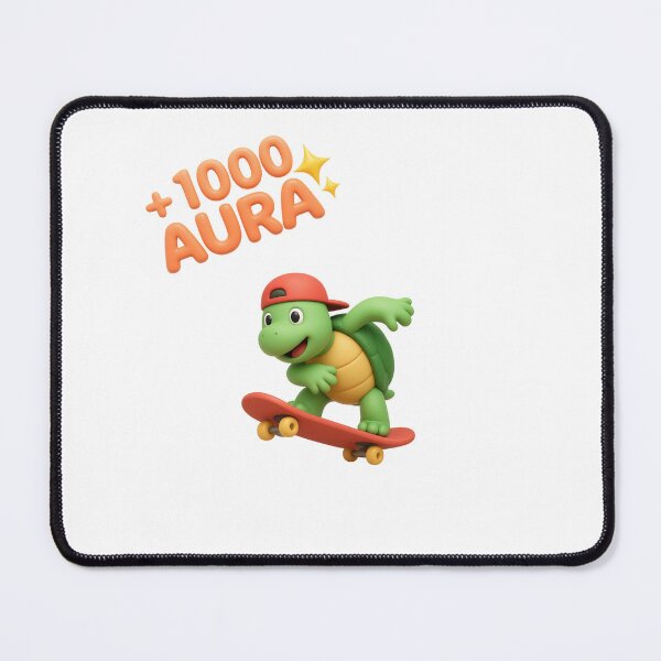 Item preview, 1000 Aura Cute 3D Skateboarding Turtle Sticker designed and sold by thazinart.