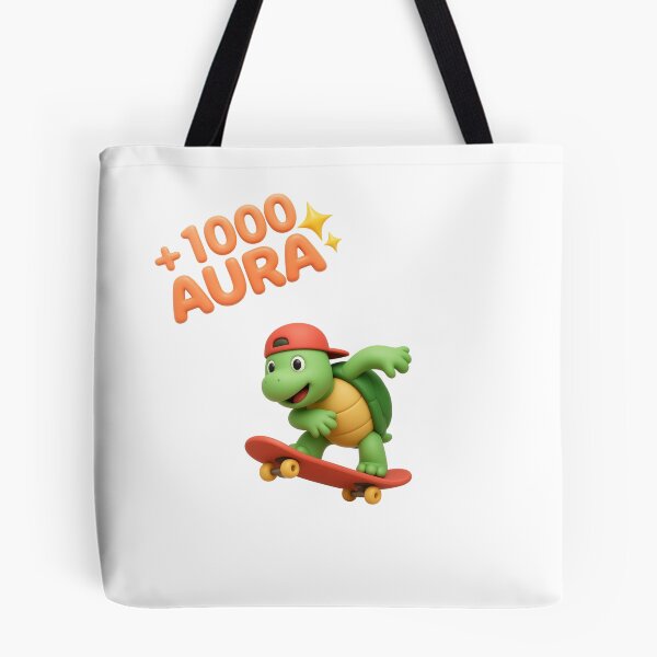 Item preview, 1000 Aura Cute 3D Skateboarding Turtle Sticker designed and sold by thazinart.