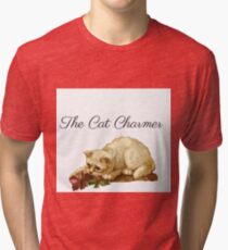 Camiseta de tejido mixto El gato encantador