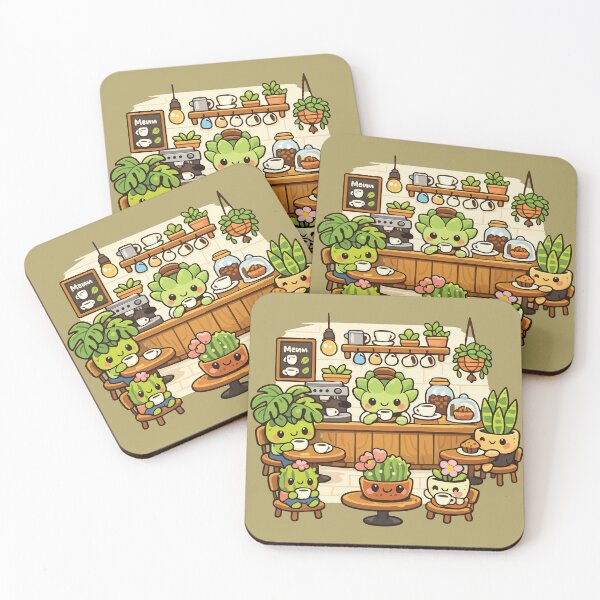 Item preview, Cozy Houseplant Coffee Shop designed and sold by SimplePoDesign.