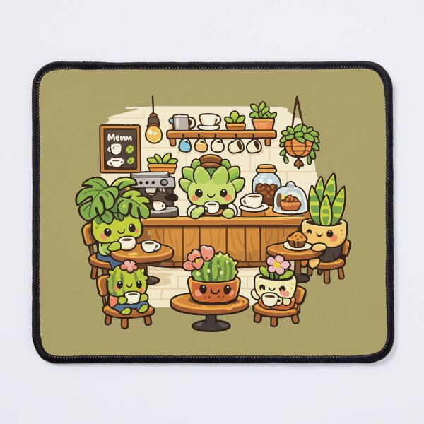 Item preview, Cozy Houseplant Coffee Shop designed and sold by SimplePoDesign.