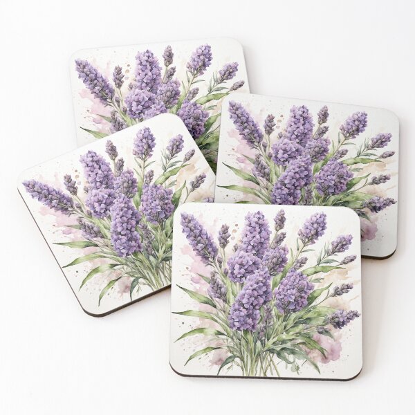 Item preview, Lavender Bouquet Watercolor Art — Floral Print designed and sold by RawNaturePrints.