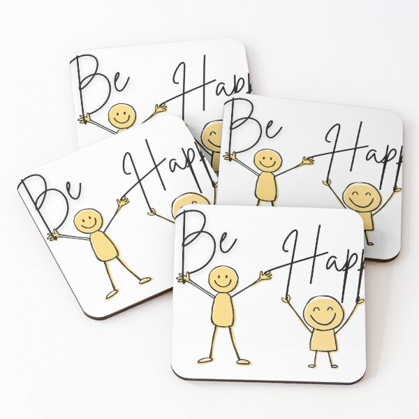 Item preview, Choose Joy: Two Happy Yellow Stick Figures designed and sold by Mazza-mazza.
