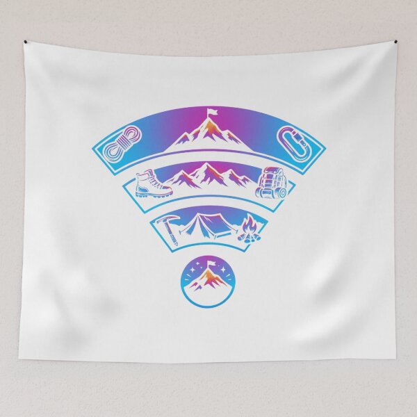 Item preview, Adventure Wifi Signal Mountain Expedition Camping Emblem designed and sold by Gabe1983.