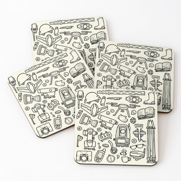Item preview, SURVEYING HAND DRAWN DOODLE PATTERN designed and sold by AZMTH.