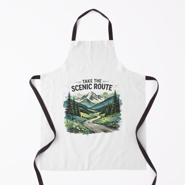 Item preview, Take The Scenic Route Retro Mountain Road Travel Design designed and sold by Spirit of Siam.