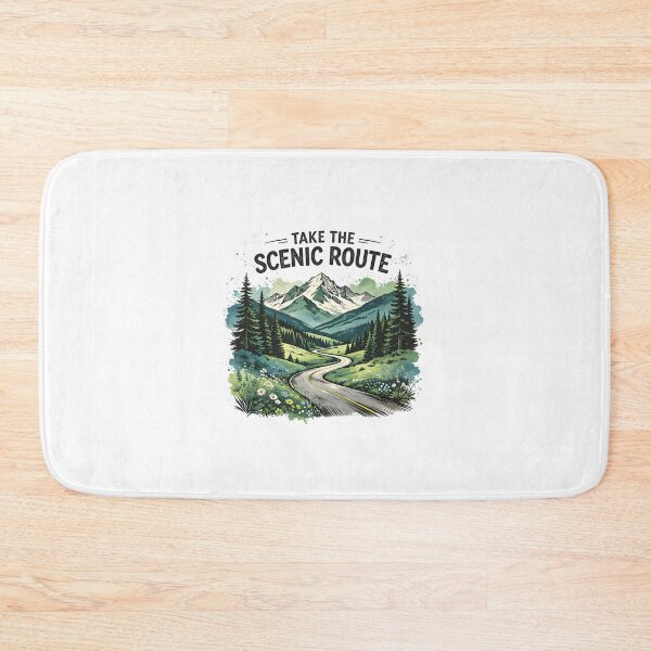 Item preview, Take The Scenic Route Retro Mountain Road Travel Design designed and sold by Spirit of Siam.