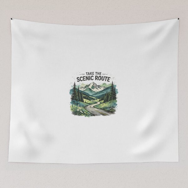 Item preview, Take The Scenic Route Retro Mountain Road Travel Design designed and sold by Spirit of Siam.