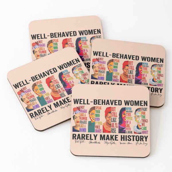 Item preview, Well Behaved Women Rarely Make History Feminist Vintage Art designed and sold by LewisBelleLove.