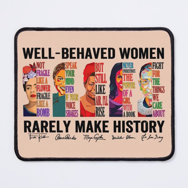 Item preview, Well Behaved Women Rarely Make History Feminist Vintage Art designed and sold by LewisBelleLove.