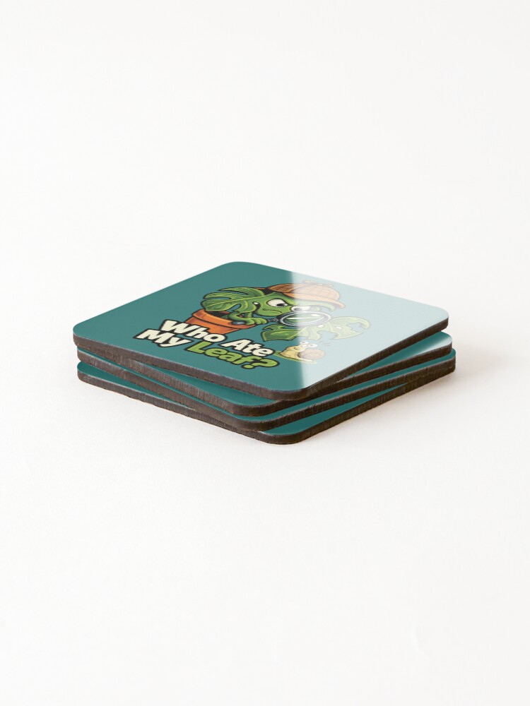 Thumbnail 4 of 5, Coasters (Set of 4), Monstera designed and sold by SimplePoDesign.