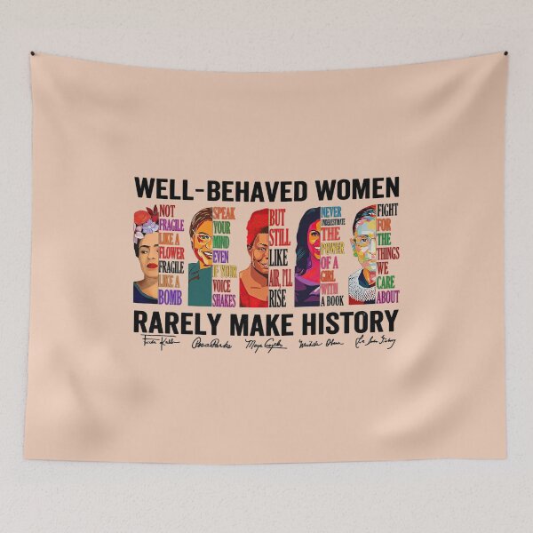 Item preview, Well Behaved Women Rarely Make History Feminist Vintage Art designed and sold by LewisBelleLove.