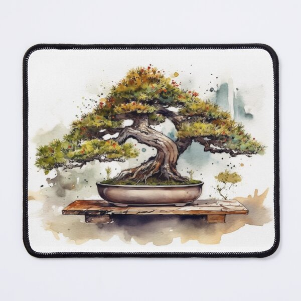 Item preview, Watercolor Bonsai Tree Botanical Art Print designed and sold by EchoWave11.