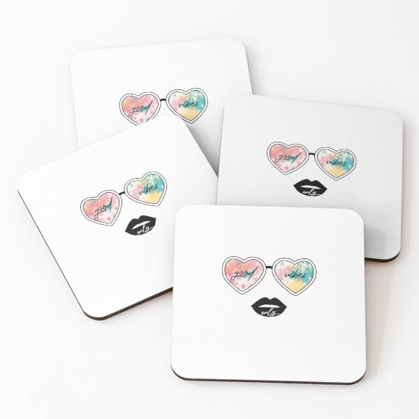Item preview, Retro Tie Dye Good Vibes Only Heart Sunglasses designed and sold by The secret storage room.