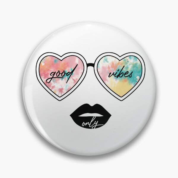 Item preview, Retro Tie Dye Good Vibes Only Heart Sunglasses designed and sold by The secret storage room.