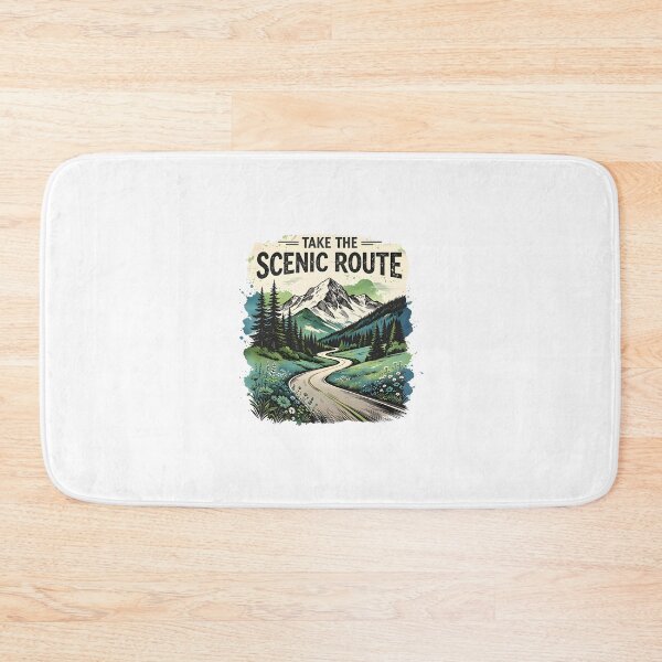 Item preview, Take The Scenic Route Retro Mountain Road Travel Design designed and sold by Spirit of Siam.