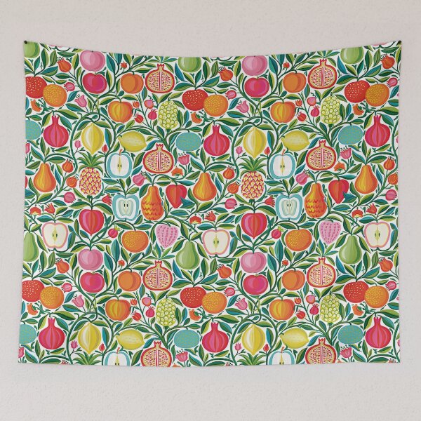 Item preview, Colorful Folk Art Fruit & Floral Pattern designed and sold by junkydotcom.