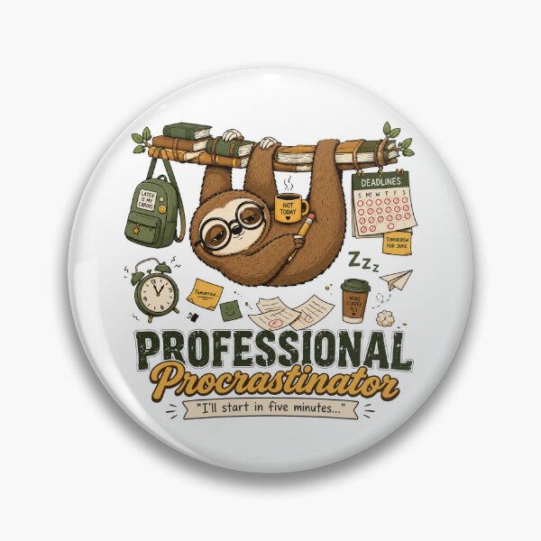 Item preview, Professional Procrastinator | Funny Sloth Student T-Shirt, Sticker & Back to School Gift designed and sold by MAPDDesigns.