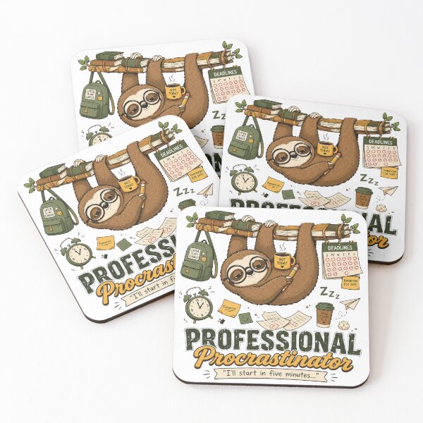 Item preview, Professional Procrastinator | Funny Sloth Student T-Shirt, Sticker & Back to School Gift designed and sold by MAPDDesigns.