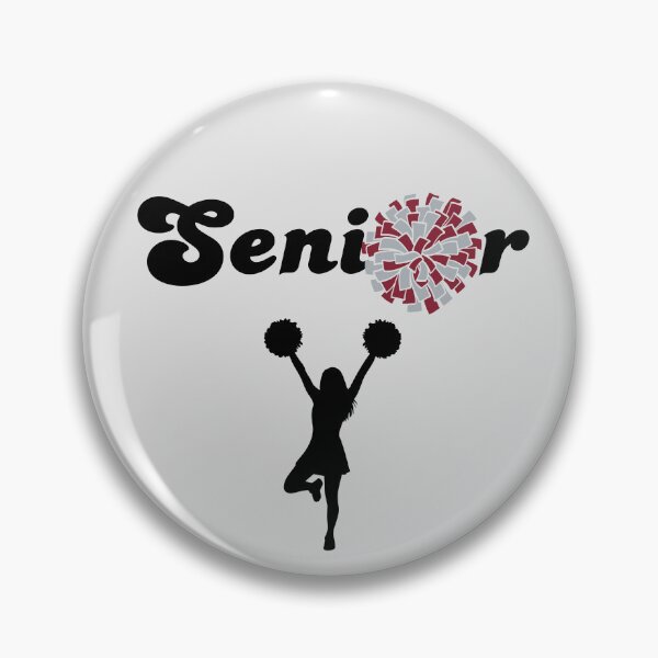 Item preview, Senior Cheerleader Silhouette with Maroon & Gray Pom Pom designed and sold by JaymeOctober.