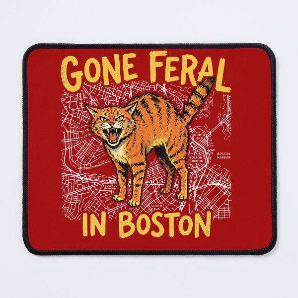 Item preview, Gone Feral In Boston Orange Cat Street Map Apparel designed and sold by AdyKurniawan.