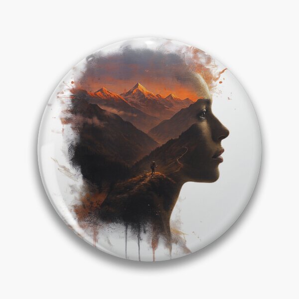Item preview, Woman Mountain Silhouette Double Exposure Art designed and sold by Gabe1983.