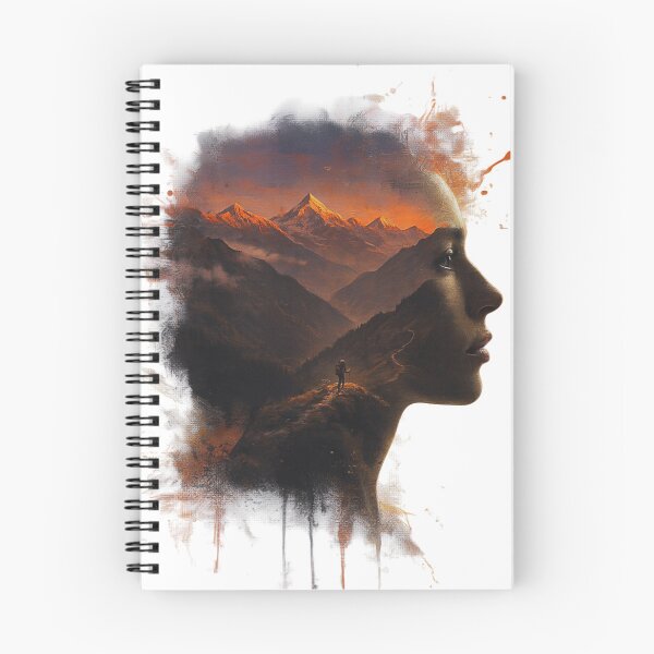 Item preview, Woman Mountain Silhouette Double Exposure Art designed and sold by Gabe1983.