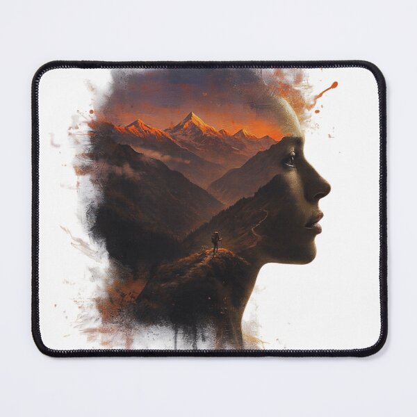 Item preview, Woman Mountain Silhouette Double Exposure Art designed and sold by Gabe1983.