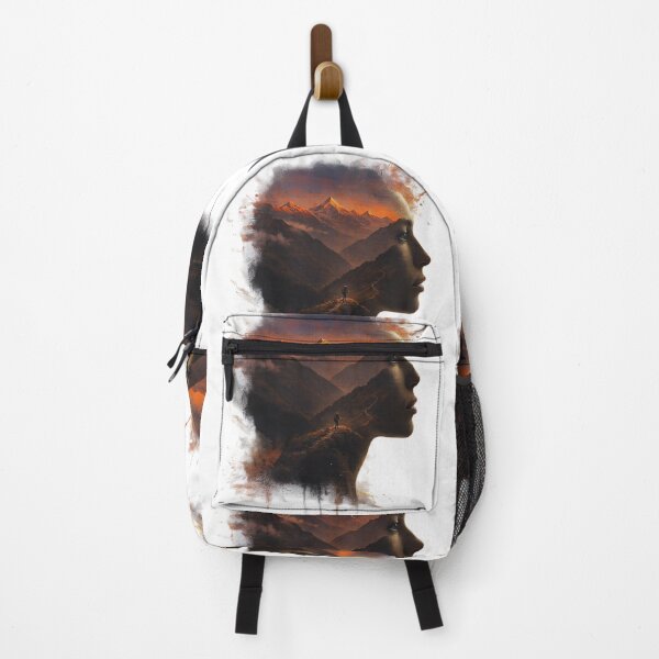 Item preview, Woman Mountain Silhouette Double Exposure Art designed and sold by Gabe1983.