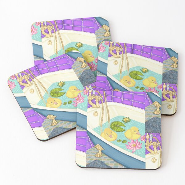 Item preview, The Duck Spa by Paula C. Jensen, digital painting, 2026. designed and sold by PollywogDesigns.