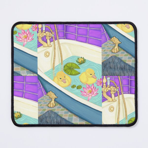Item preview, The Duck Spa by Paula C. Jensen, digital painting, 2026. designed and sold by PollywogDesigns.