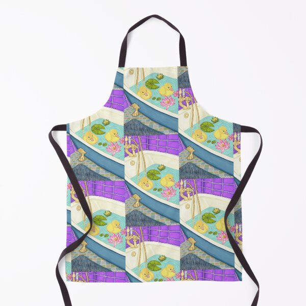 Item preview, The Duck Spa by Paula C. Jensen, digital painting, 2026. designed and sold by PollywogDesigns.