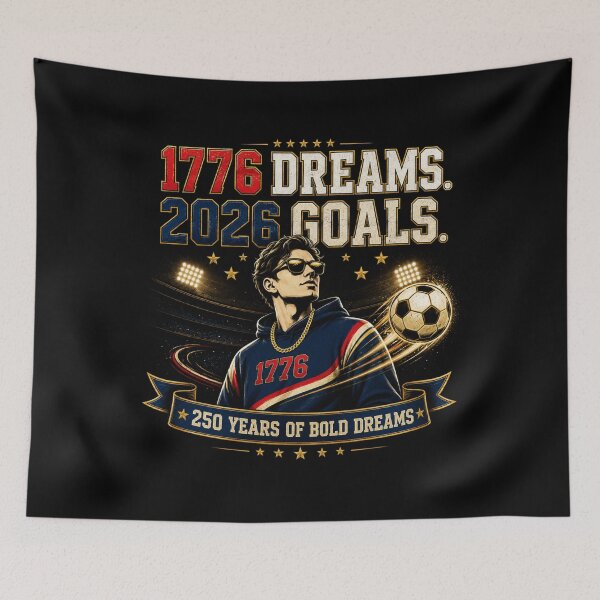Item preview, 1776 Dreams 2026 Goals American Soccer Streetwear Shirt | 250 Years of Bold Dreams designed and sold by Prime legend .