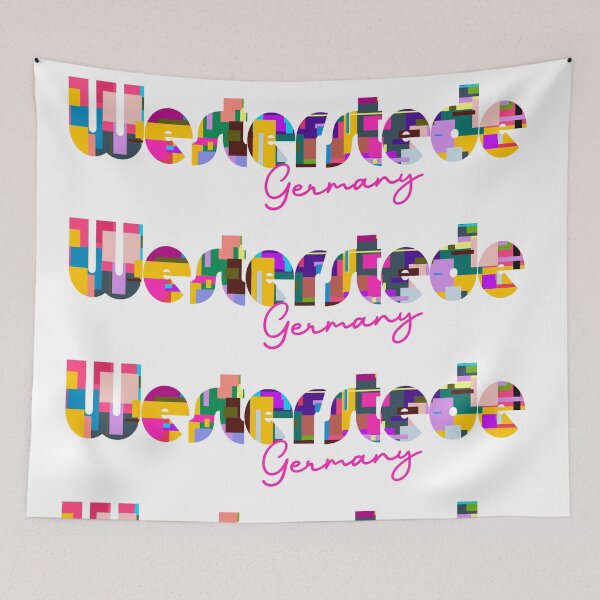 Item preview, Westerstede, Germany, Vibrant Abstract City Typography Art designed and sold by Wanderful-roads.