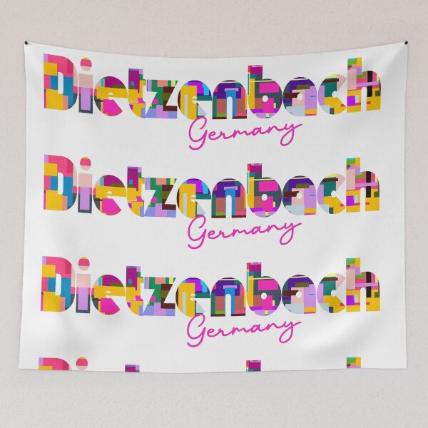 Item preview, Dietzenbach, Germany, Vibrant Abstract City Typography Art designed and sold by Wanderful-roads.