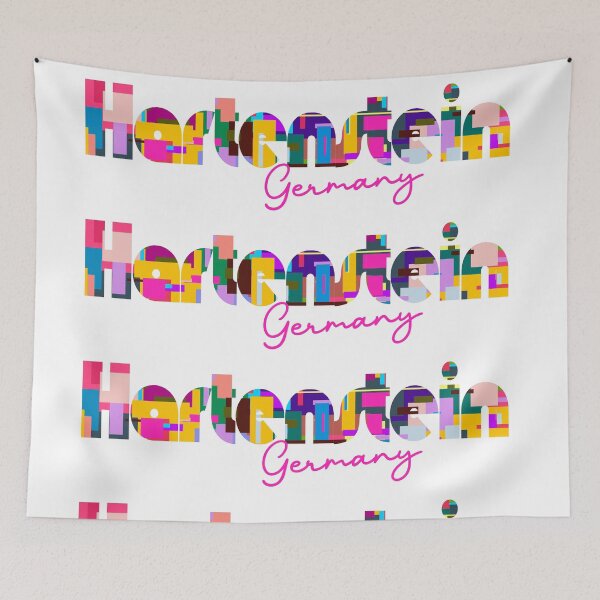 Item preview, Hartenstein, Germany, Vibrant Abstract City Typography Art designed and sold by Wanderful-roads.