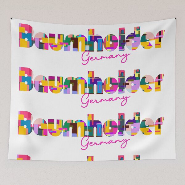 Item preview, Baumholder, Germany, Vibrant Abstract City Typography Art designed and sold by Wanderful-roads.
