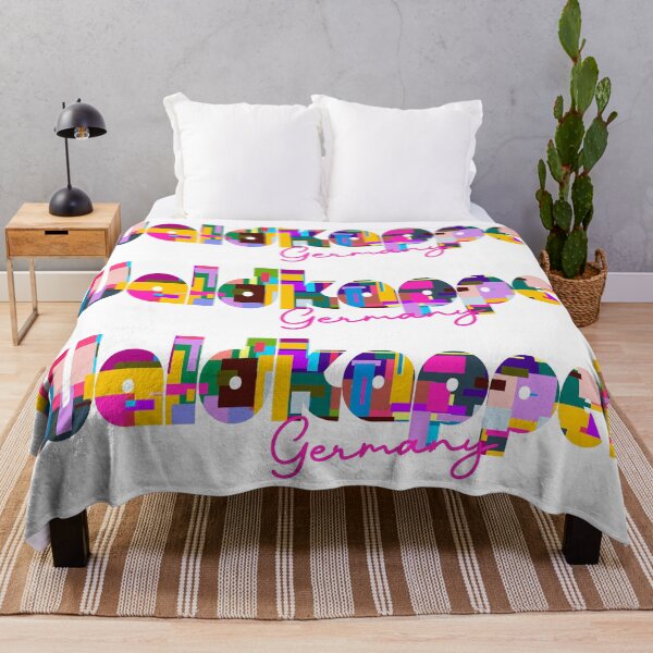 Item preview, Waldkappel, Germany, Vibrant Abstract City Typography Art designed and sold by Wanderful-roads.