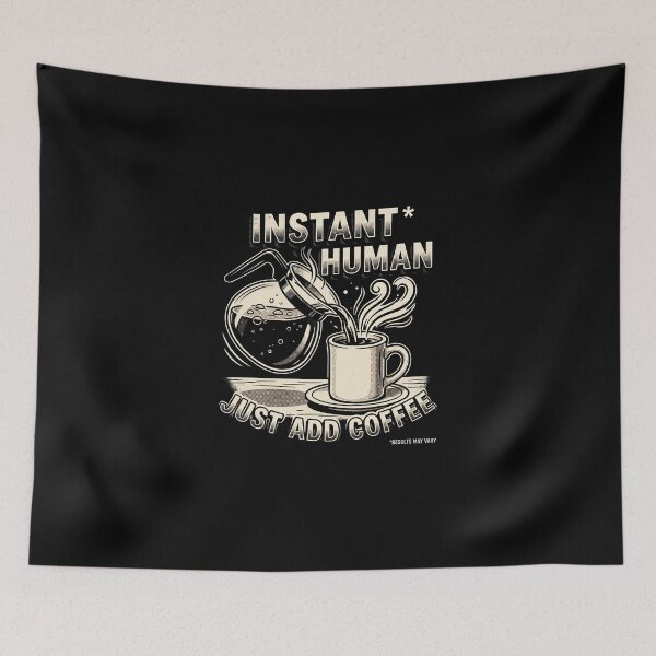 Item preview, Instant Human Just Add Coffee Retro Diner Comic Art designed and sold by AdyKurniawan.