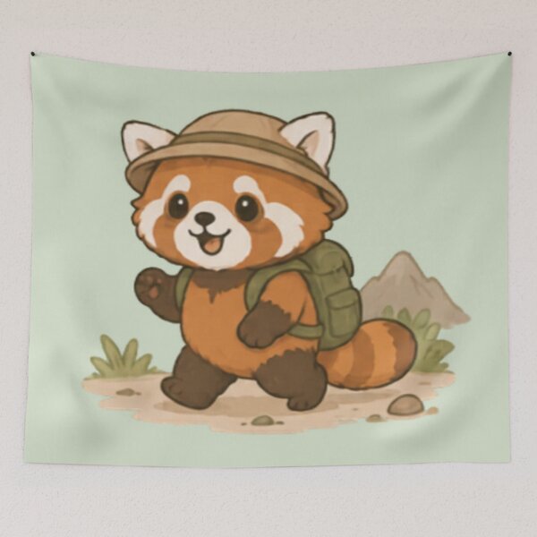 Item preview, Cute Little Red Panda Explorer designed and sold by MellowMunchkins.