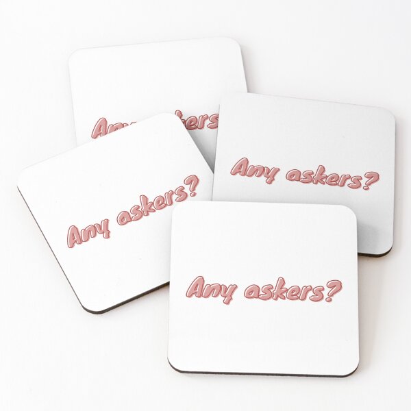Item preview, Funny Any Askers Red Meme Text designed and sold by DesignsVault.